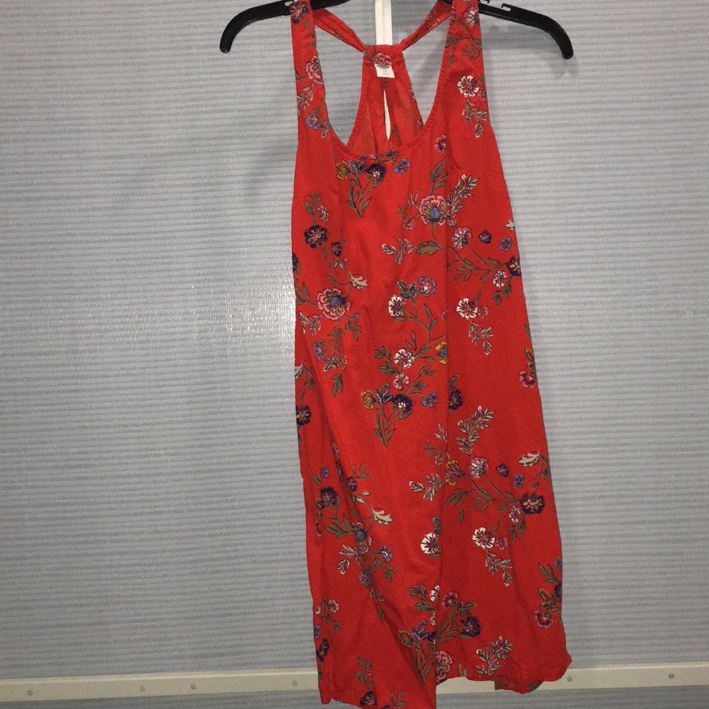 Old Navy Red Floral Dress